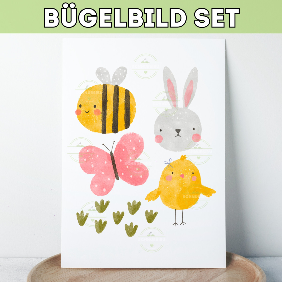 Bügelbild Set Frühling